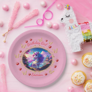 Magical Unicorn Birthday Paper Plate