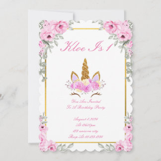 MAGICAL UNICORN BIRTHDAY PARTY INVITATION