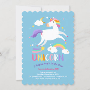 Magical Unicorn Birthday Party Invitation