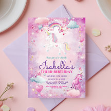 Magical Unicorn Birthday Party Invitation