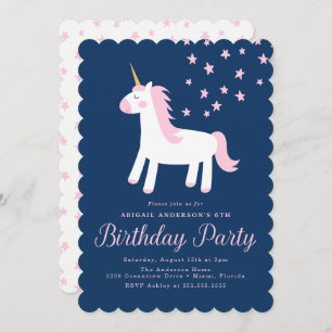 Magical Unicorn Birthday Party Invitation