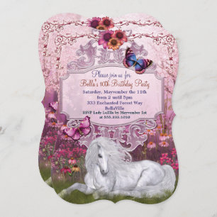 Magical Unicorn Birthday Party Invitations