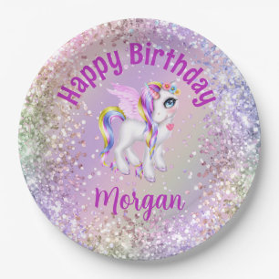 Magical Unicorn Birthday Party Paper Paper Plate