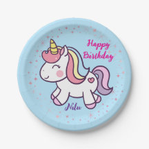 Magical Unicorn Birthday Plate