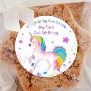 Magical Unicorn Birthday Sticker