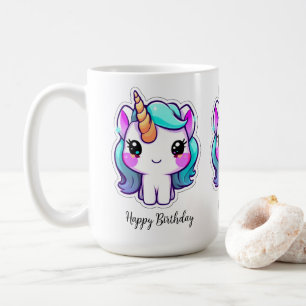Magical Unicorn Birthday Wishes – Kawaii Style Coffee Mug