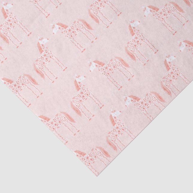 Magical Unicorn Blush Pink Tissue Paper (Detail)