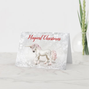 Magical Unicorn Christmas Holiday Card