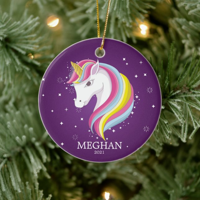 Magical Unicorn Christmas Ornament (Tree)