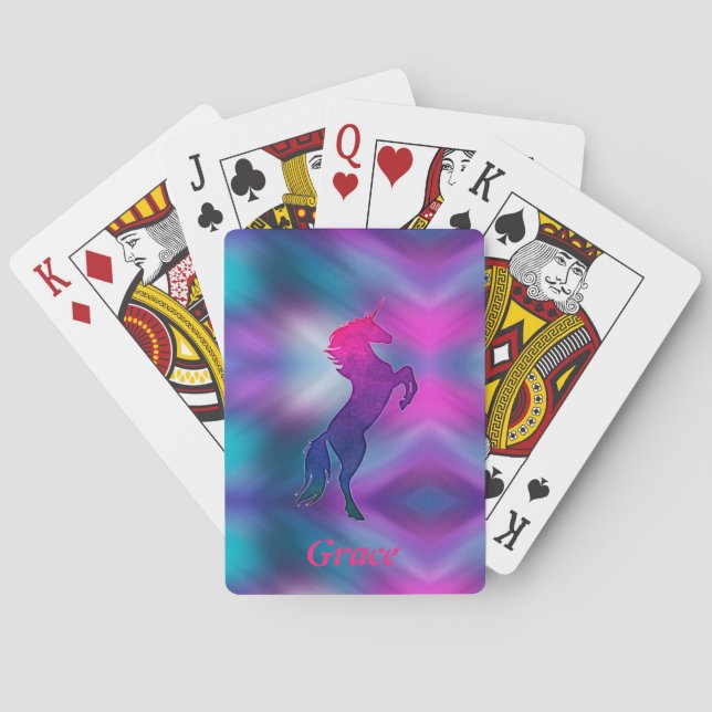Magical Unicorn Classic Playing Cards (Back)