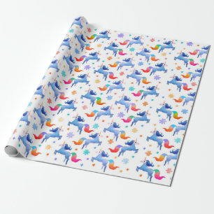 Magical Unicorn Colourful Wrapping Paper