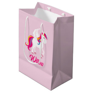 Magical Unicorn Custom Name or Text Medium Gift Bag