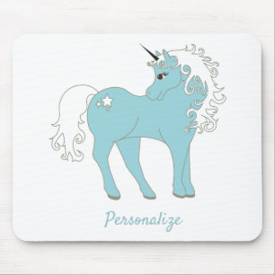 Magical Unicorn Cute & Adorable with Star Mouse Mat