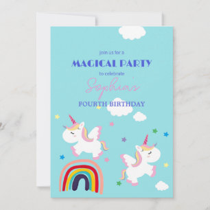 Magical Unicorn Dreamland Invitation