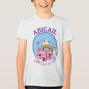 Magical Unicorn Dreams Personalised Tee for Girls