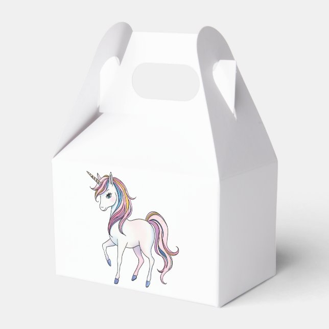 Magical Unicorn Dreams - Whimsical Fantasy Design Favour Box (Front Side)