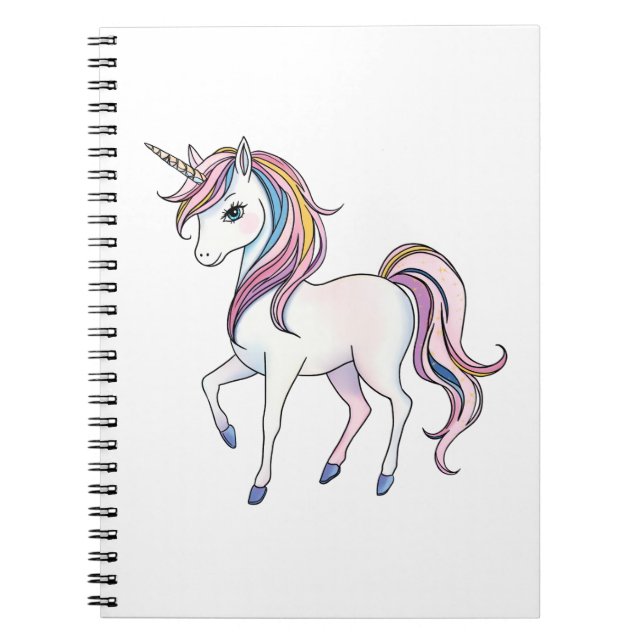Magical Unicorn Dreams - Whimsical Fantasy Design Notebook (Front)