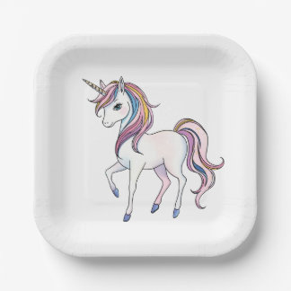 Magical Unicorn Dreams - Whimsical Fantasy Design Paper Plate