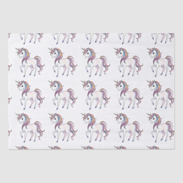 Magical Unicorn Dreams - Whimsical Fantasy Design Tissue Paper (Front)