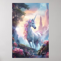 Magical unicorn fairy tale castle birthday gift