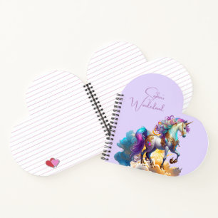 Magical Unicorn Fantasy clouds beautiful Birthday Notebook