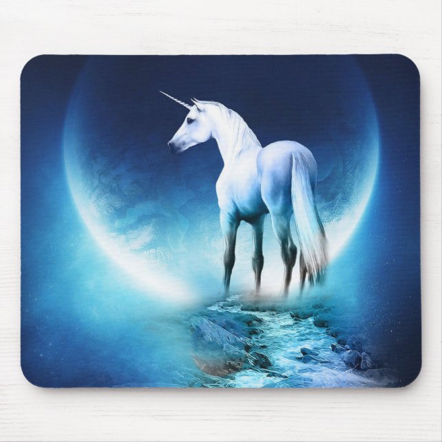 Magical Unicorn, Fantasy Mythical Creature Decor 4 Mouse Mat (Front)