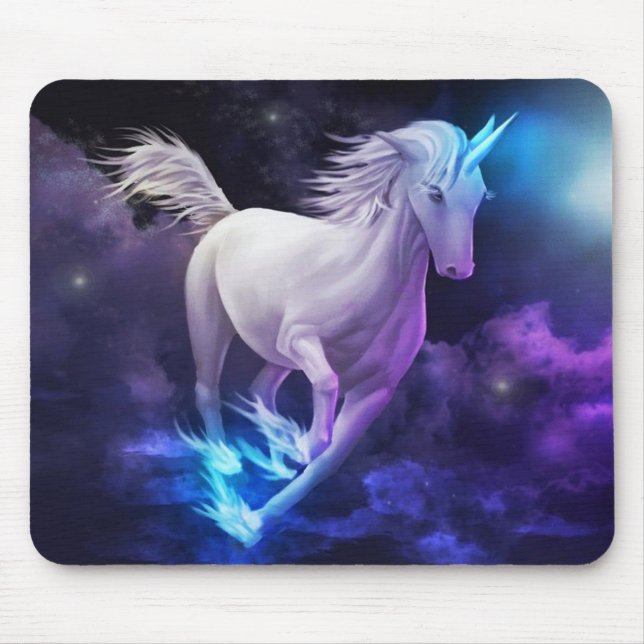 Magical Unicorn, Fantasy Mythical Creature Decor 5 Mouse Mat (Front)
