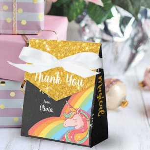Magical Unicorn Faux Glitter Birthday Favour Box
