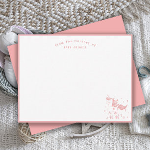Magical Unicorn from the Nursery of Baby Girl Card