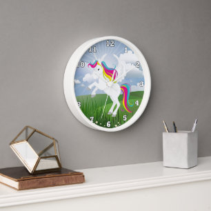 Magical Unicorn  girls room wall clock