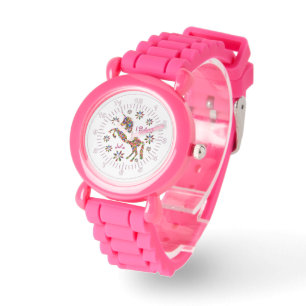 Magical Unicorn Glitter Girly Cute Pink Custom Watch