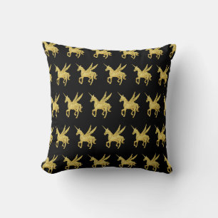 magical unicorn, gold unicorn, trendy cushion
