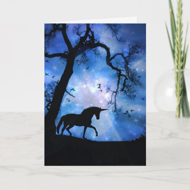 Magical Unicorn Happy Birthday Card (Front)