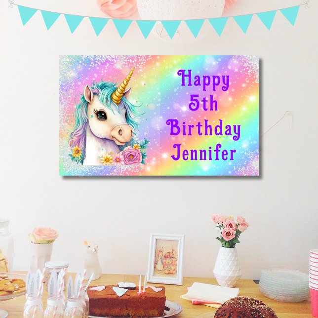 Magical Unicorn Happy Birthday Sparkles Banner (Creator Uploaded)