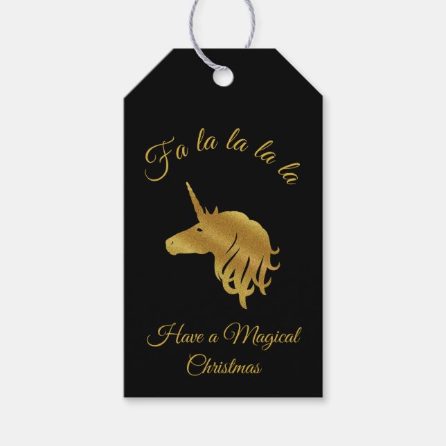 Magical Unicorn Holiday Gift Tag (Front)