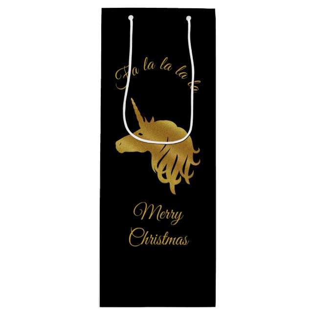 Magical Unicorn Holiday Wine Gift Bag (Front)