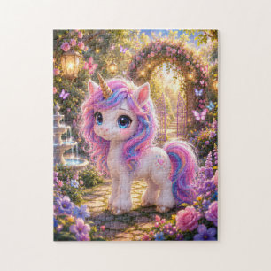 Magical Unicorn in an Enchanted Garden Jigsaw Puzz Puzzle