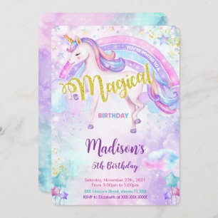 Magical Unicorn Invitation 