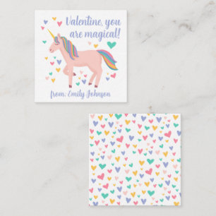Magical Unicorn Kids Classroom Valentine Card