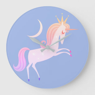 magical unicorn large clock