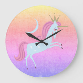 magical unicorn large clock