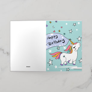 Magical Unicorn Lovers Birthday Greeting Card