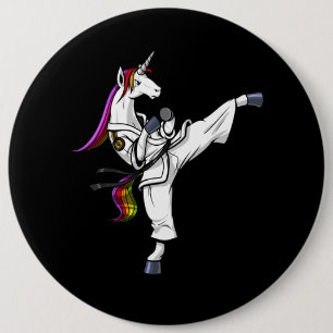 Magical Unicorn Ninja Karate Funny Martial Arts 6 Cm Round Badge