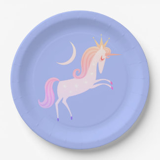 magical unicorn paper plate