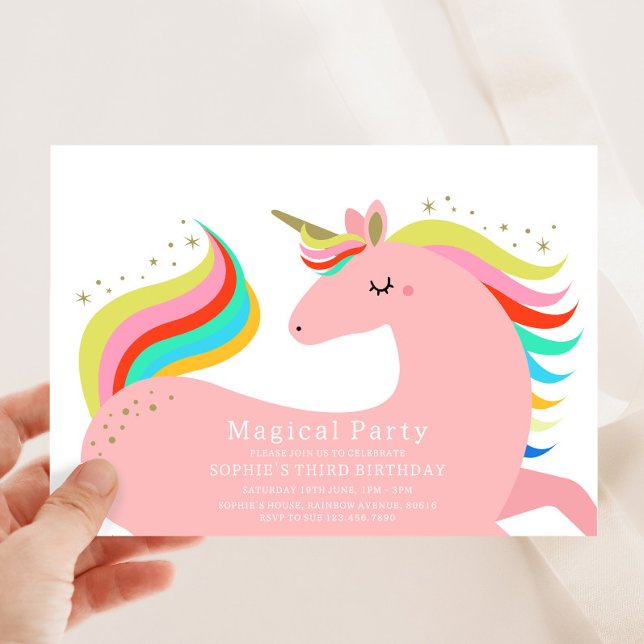 Magical Unicorn Party Invitation (Creator Uploaded)