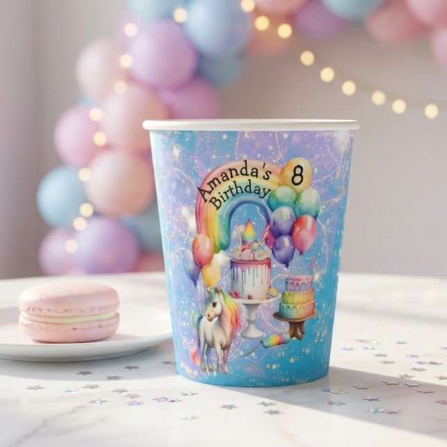 Magical Unicorn Party Kids Birthday ideas Paper Cups (Creator Uploaded)