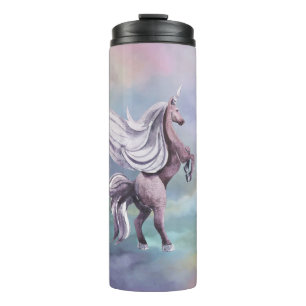 Magical Unicorn   Pastel Watercolor Ombre Fantasy Thermal Tumbler