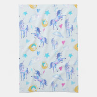 Magical Unicorn Pattern Watercolor Fantasy Design
