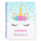 Magical Unicorn Personalised Kids Sketchbook