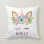 Magical Unicorn Personalised  name glitter girly   Cushion<br><div class="desc">Magical Unicorn Personalised name glitter girly style .</div>